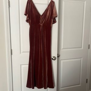 Terracotta Revelry the “Gwen” velvet dress size 12